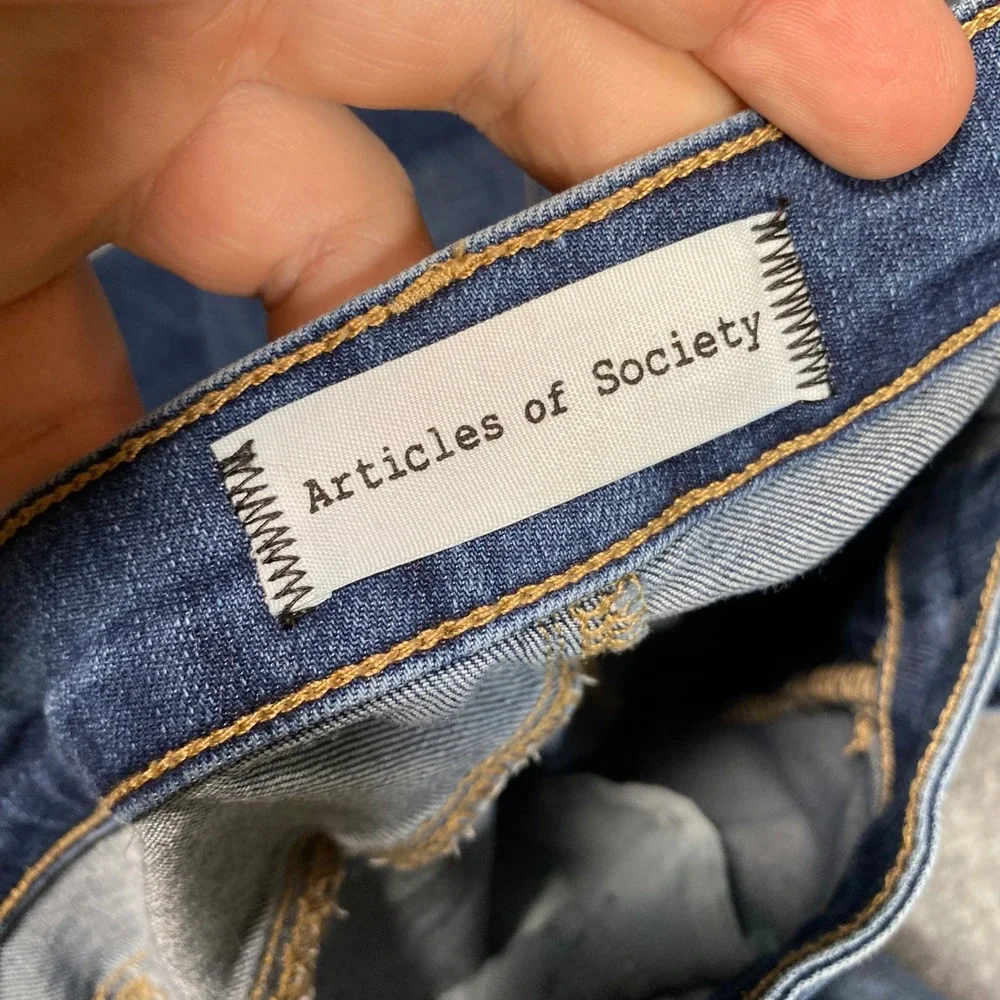 Articles of Society Avalon Flare Jeans Blue Mid Rise Denim 27 5055PLV-836 - Picture 8 of 11